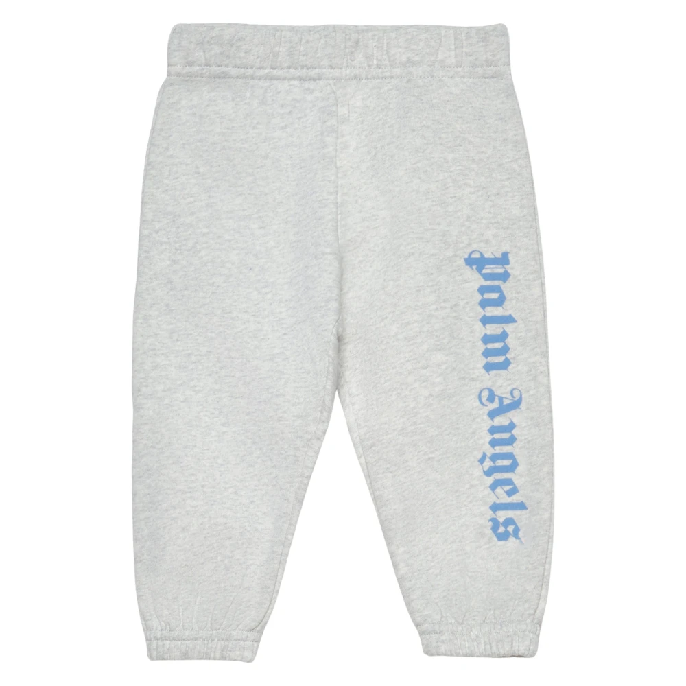 Palm Angels Boys Gray Sweatpants, 3 Y, Overlogo Joggers