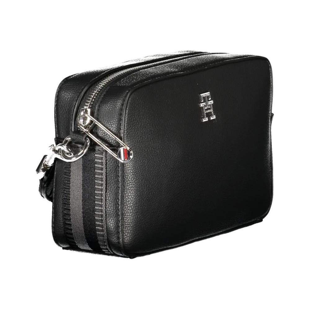 Tommy Hilfiger Zwarte Polyester Handtas met Verstelbare Band Black Dames
