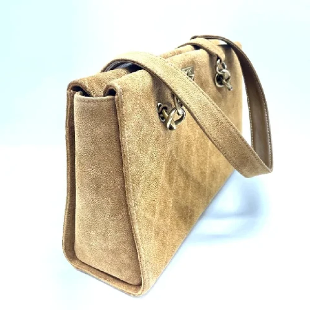 Chanel Vintage Pre-owned Suede chanel-bags Brown Dames