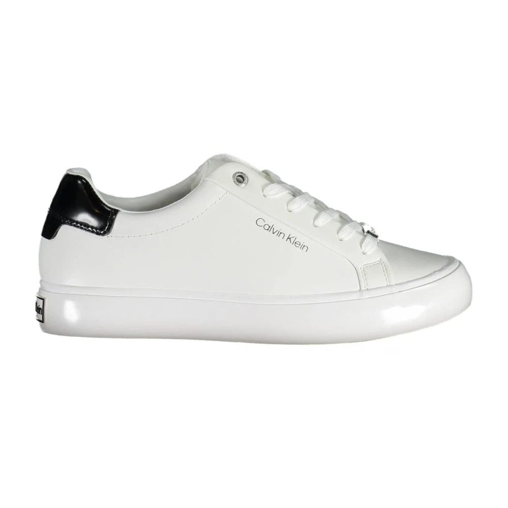 Calvin Klein Women's White Casual Leather Trainers - Sneakers - 6 Uk- Shoes