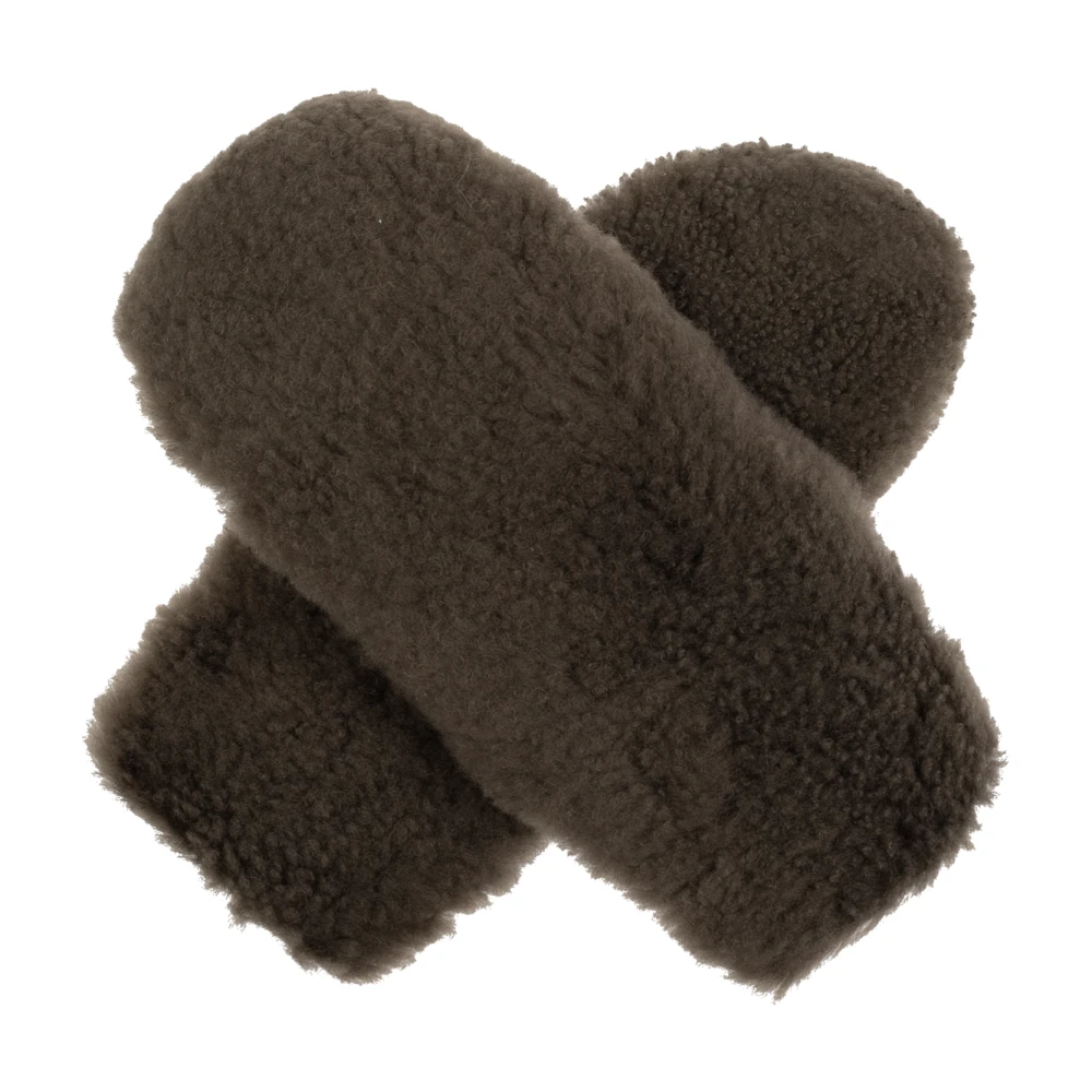 Yves Salomon Bont handschoenen Gray Dames