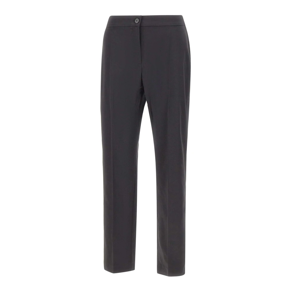 Elena Mirò Women's Black Straight Trousers - Straight Trousers - 3XL - Trousers