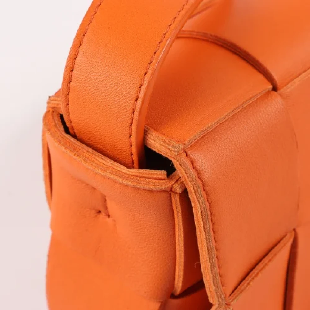 Bottega Veneta Vintage Pre-owned Leather shoulder-bags Orange Dames