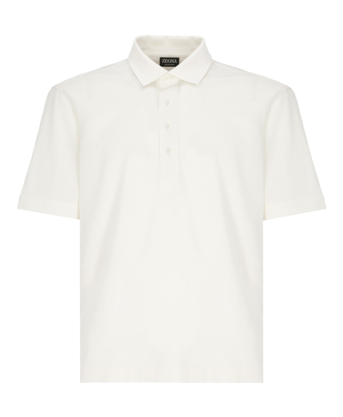 polo-blanc-en-coton-et-soie
