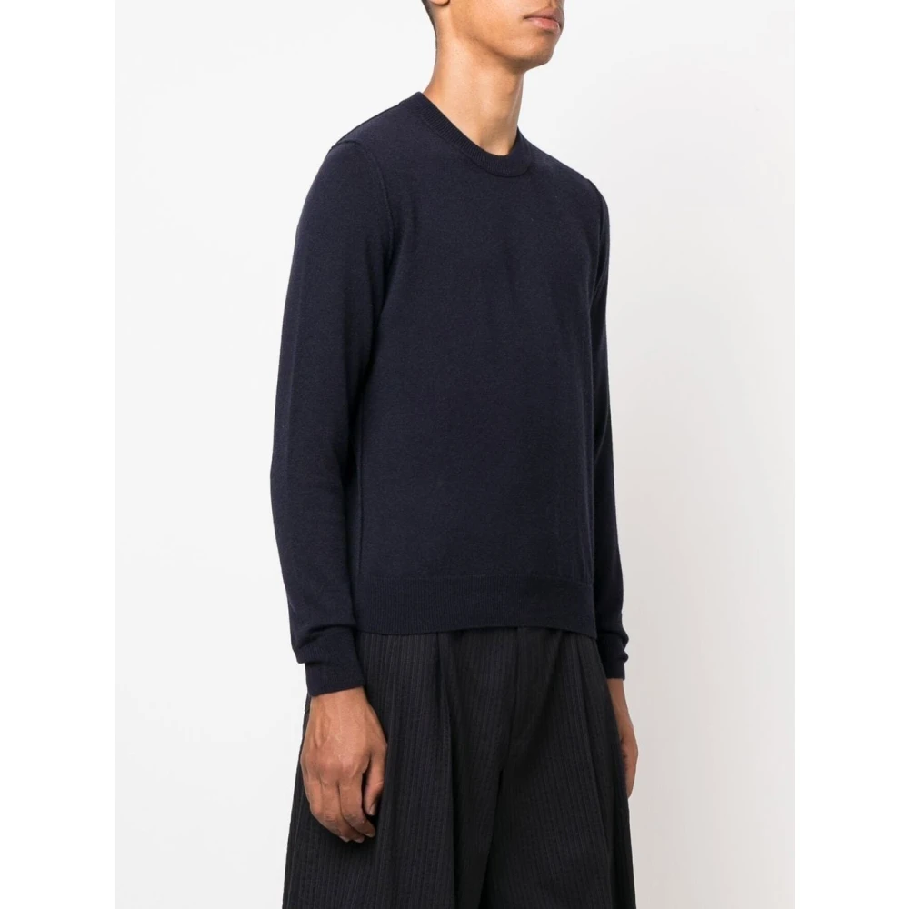 Maison Margiela Blauwe Cashmere Crew-Neck Sweater Blue Heren