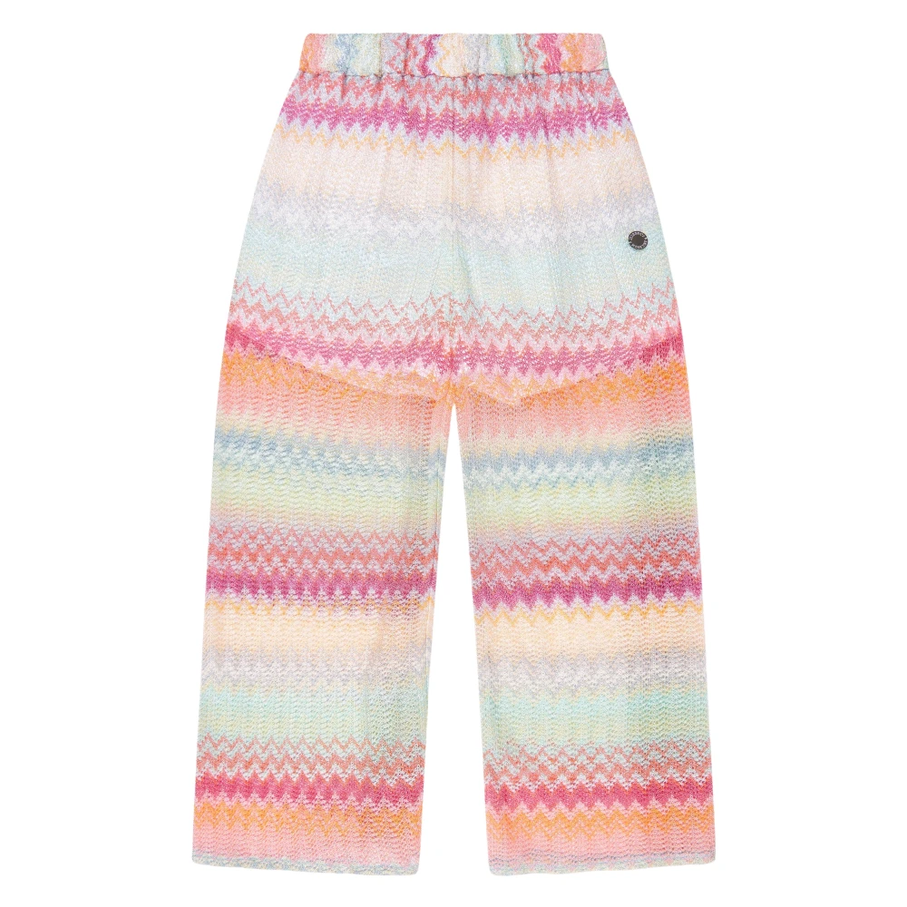 Missoni Girls Multicolor Trousers,, Zigzag Multicolour Trousers Size 10 Y
