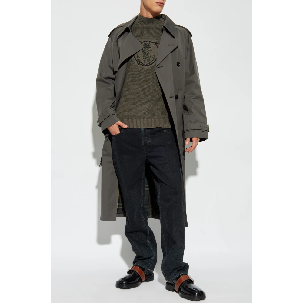 Emporio Armani Turtleneck met geborduurd patroon Green Heren