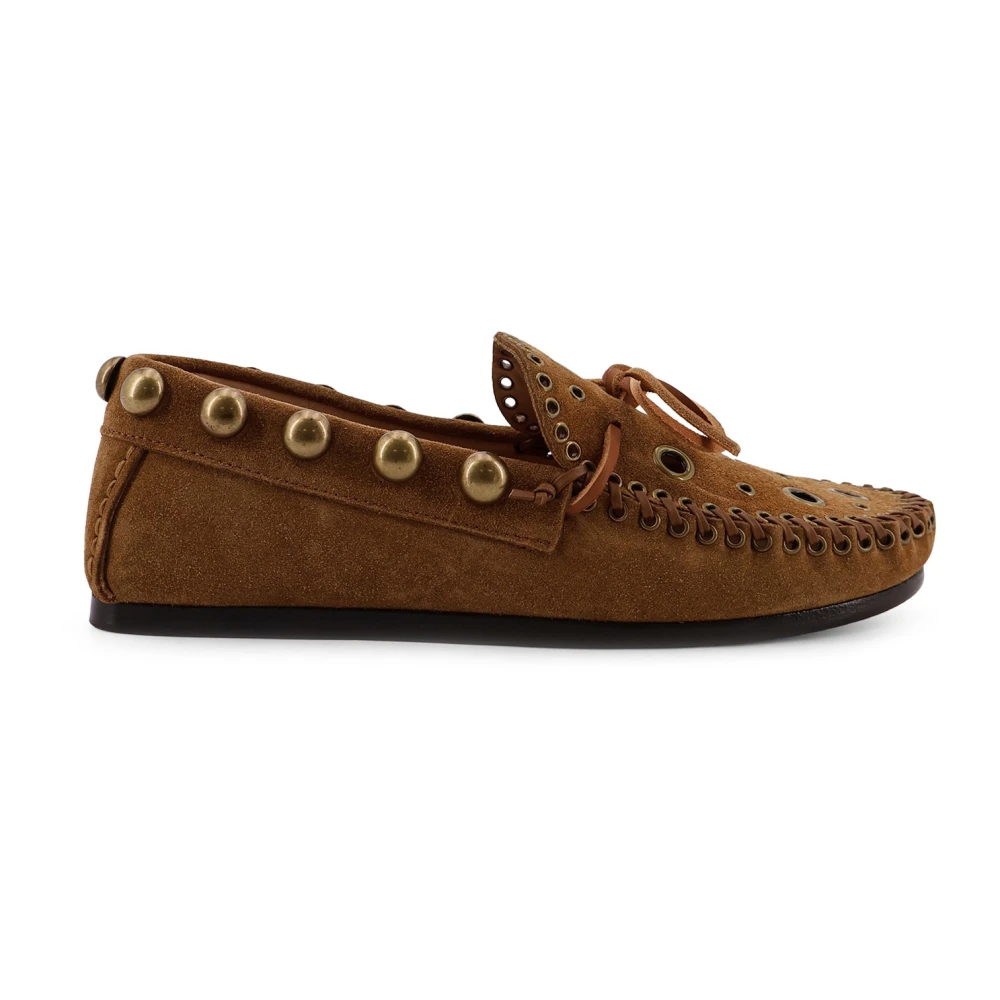 Isabel Marant Women's Brown Fitza Suede Loafers - Loafers - 5 Uk- Shoes