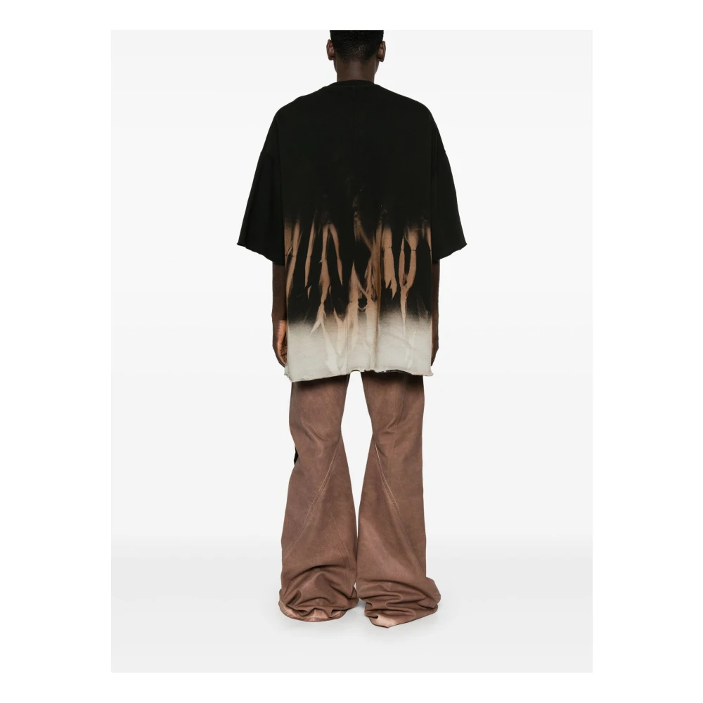Rick Owens Zwart Jersey T-shirt met Print Black Heren