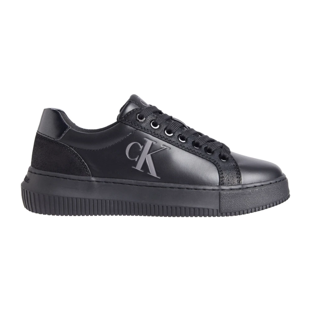 Calvin Klein Jeans Women's Black Sneakers, 5 Uk, Chunky Trainers For