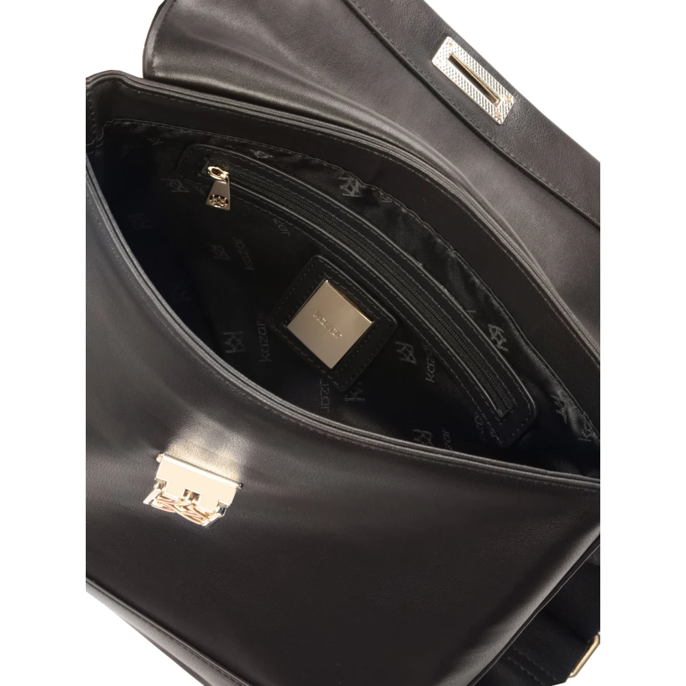 Kazar Leren 2-in-1 crossbody handtas en rugzak Black Dames