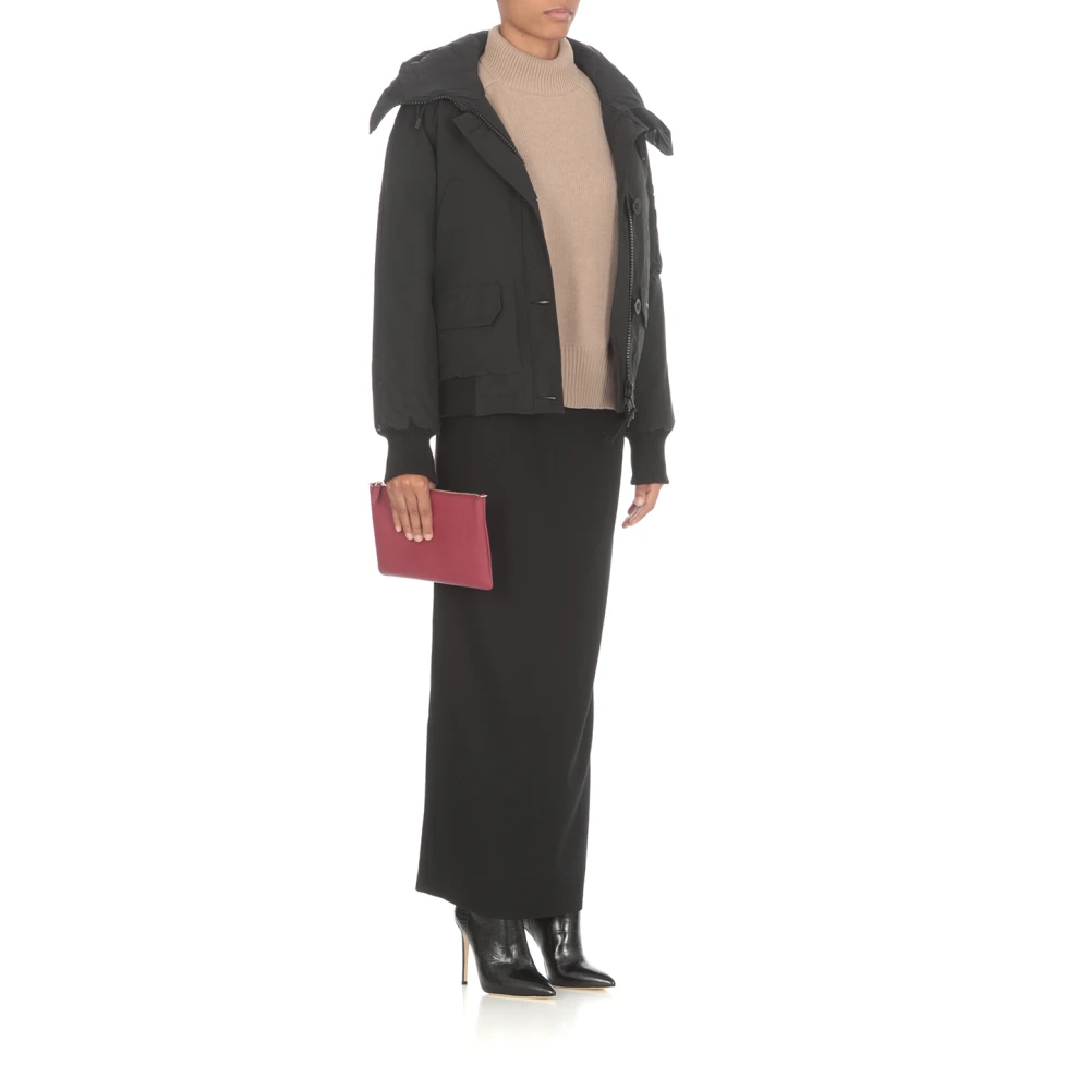 Canada Goose Zwarte Tech Stof Gewatteerde Donsjas Black Dames