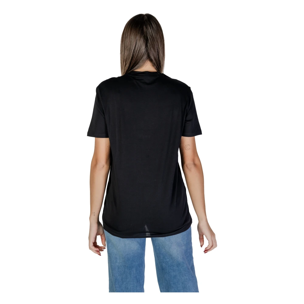 Guess Korte mouw katoenen T-shirt collectie Black Dames