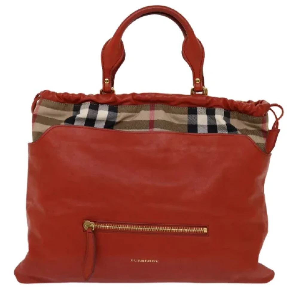 Burberry Vintage Pre-owned Leather totes Orange Dames