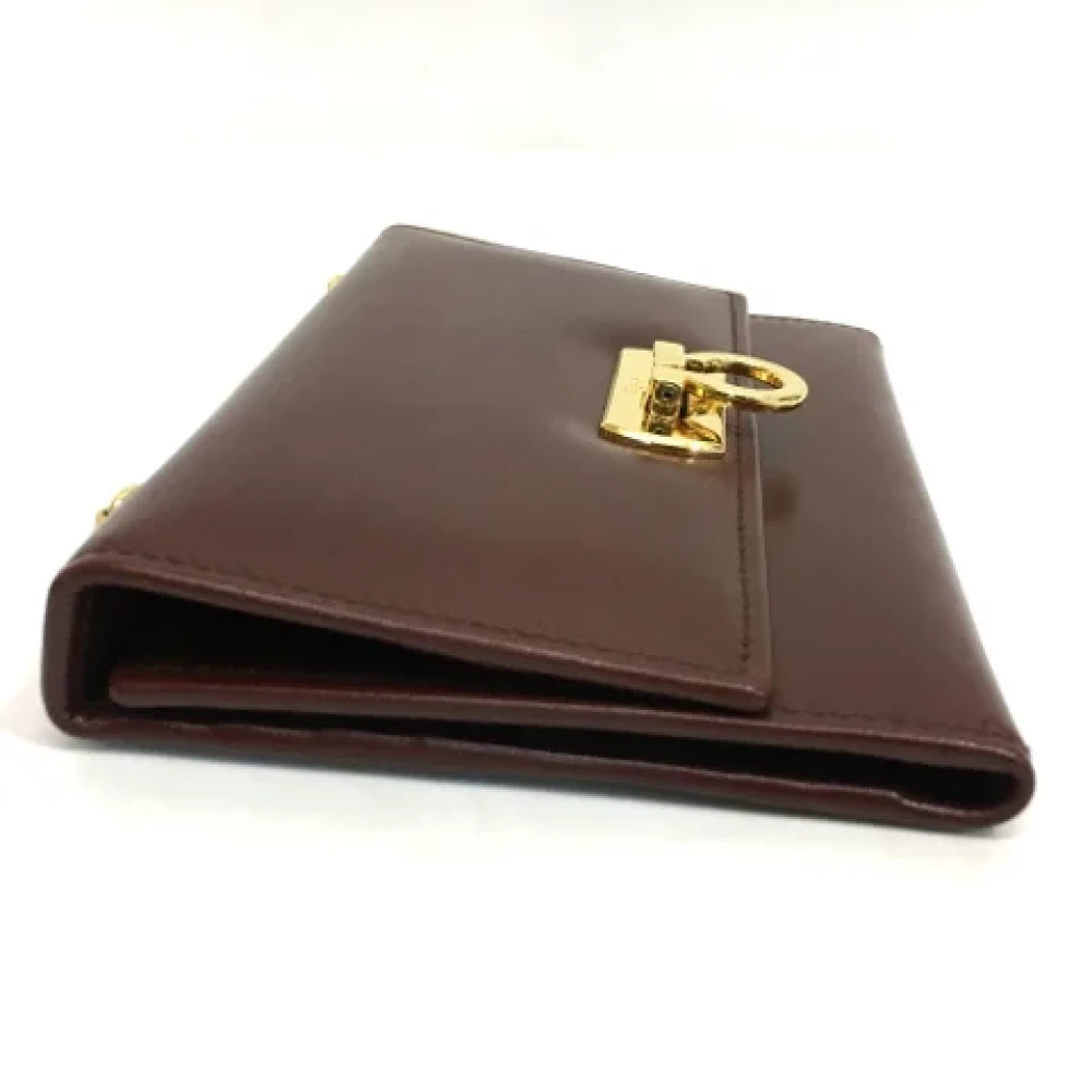 Salvatore Ferragamo Pre-owned Leather shoulder-bags Brown Dames