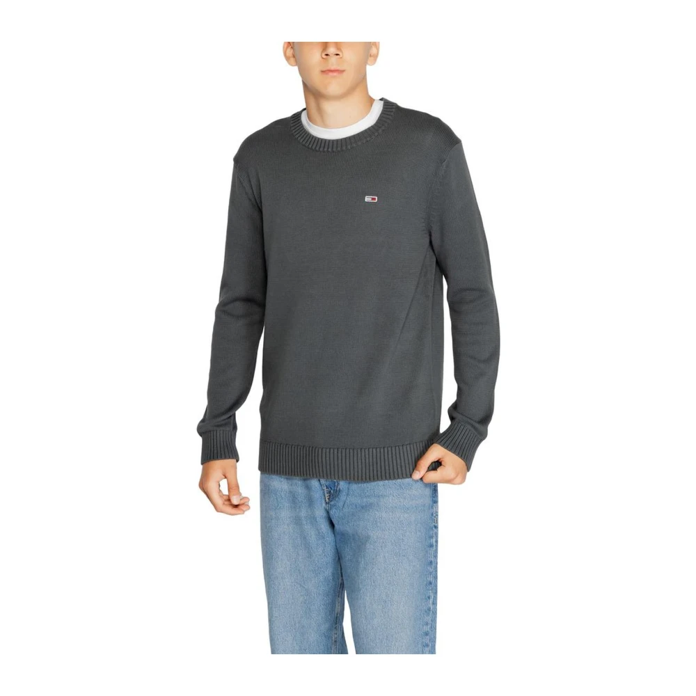 Tommy Jeans Grijze Katoenen Trui Heren Gebreide Kleding Gray Heren