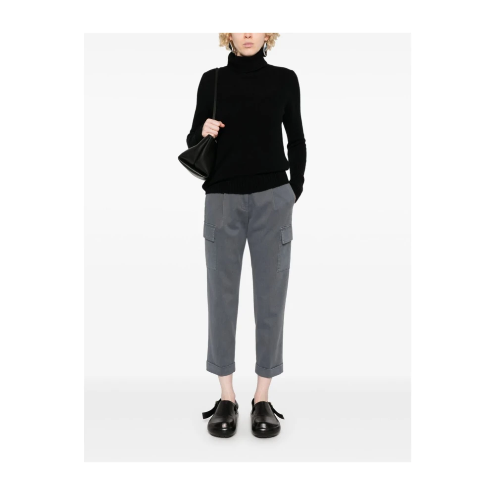 PESERICO Grijze Broek Aw24 Damesmode Gray Dames