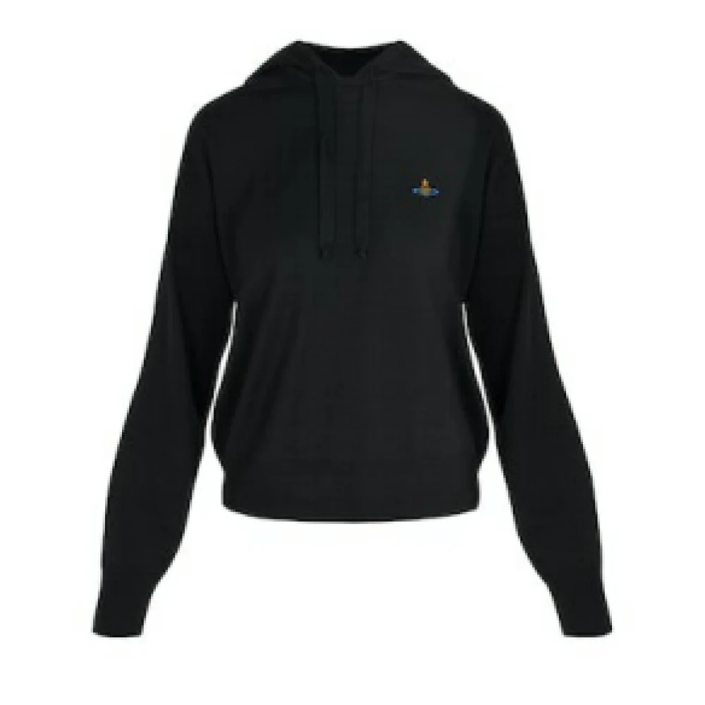 Vivienne Westwood Svart Huvtröja Med Broderad Logotyp