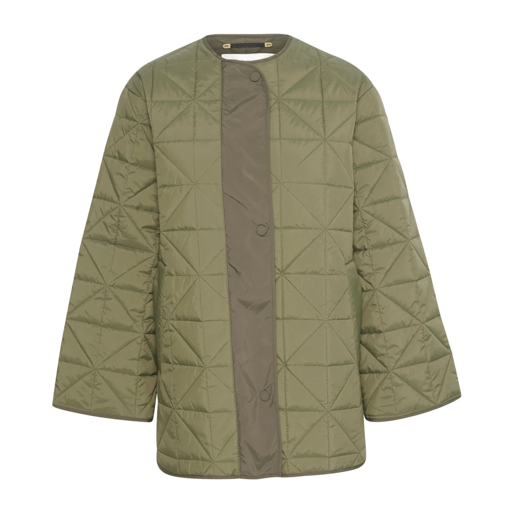 InWear Gewatteerde Groene Jas Multicolor Dames