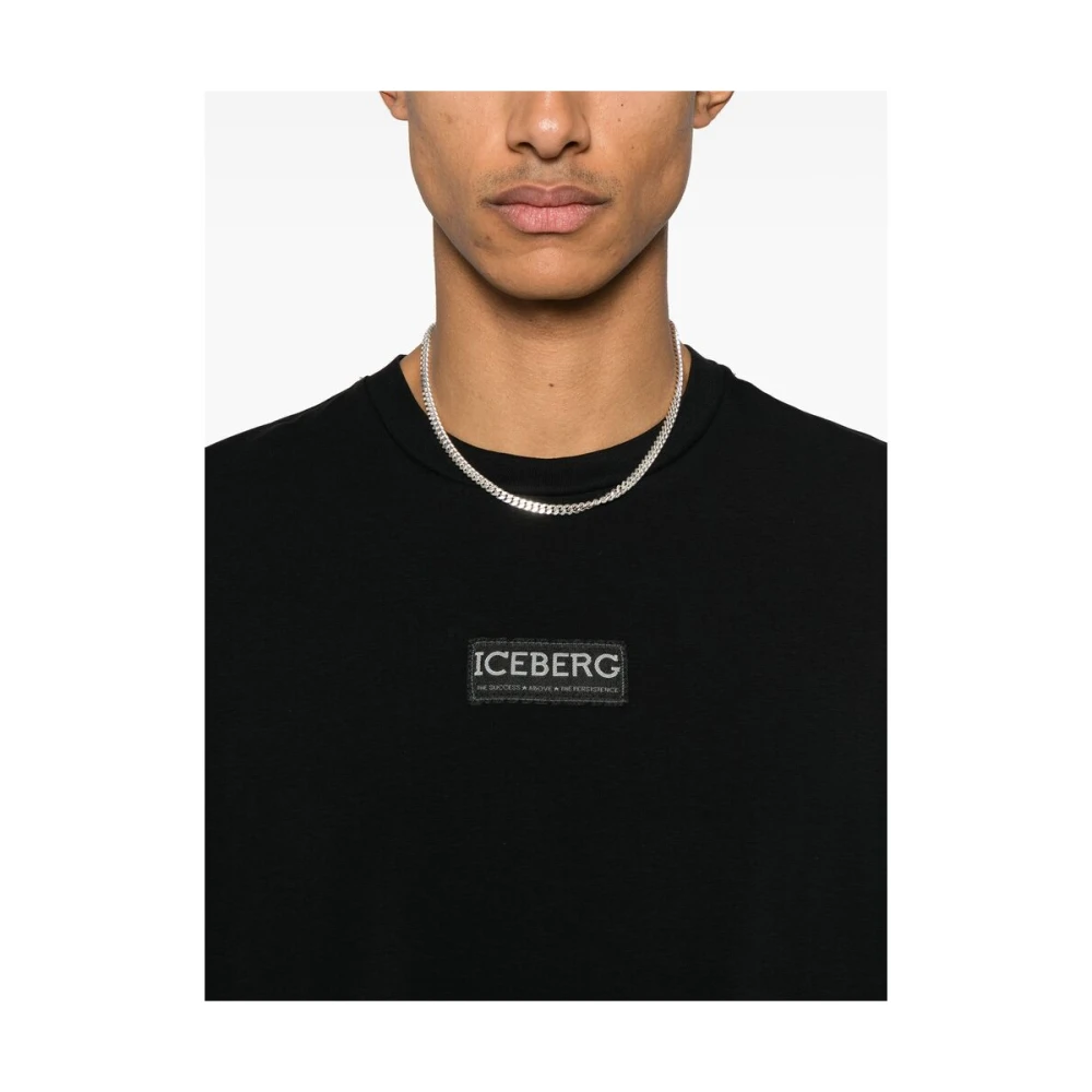 Iceberg Zwart Crew Neck T-shirt Black Heren