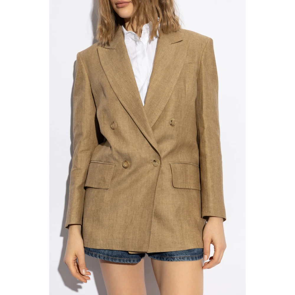 Max Mara Dubbelrijige blazer Gerla Brown Dames