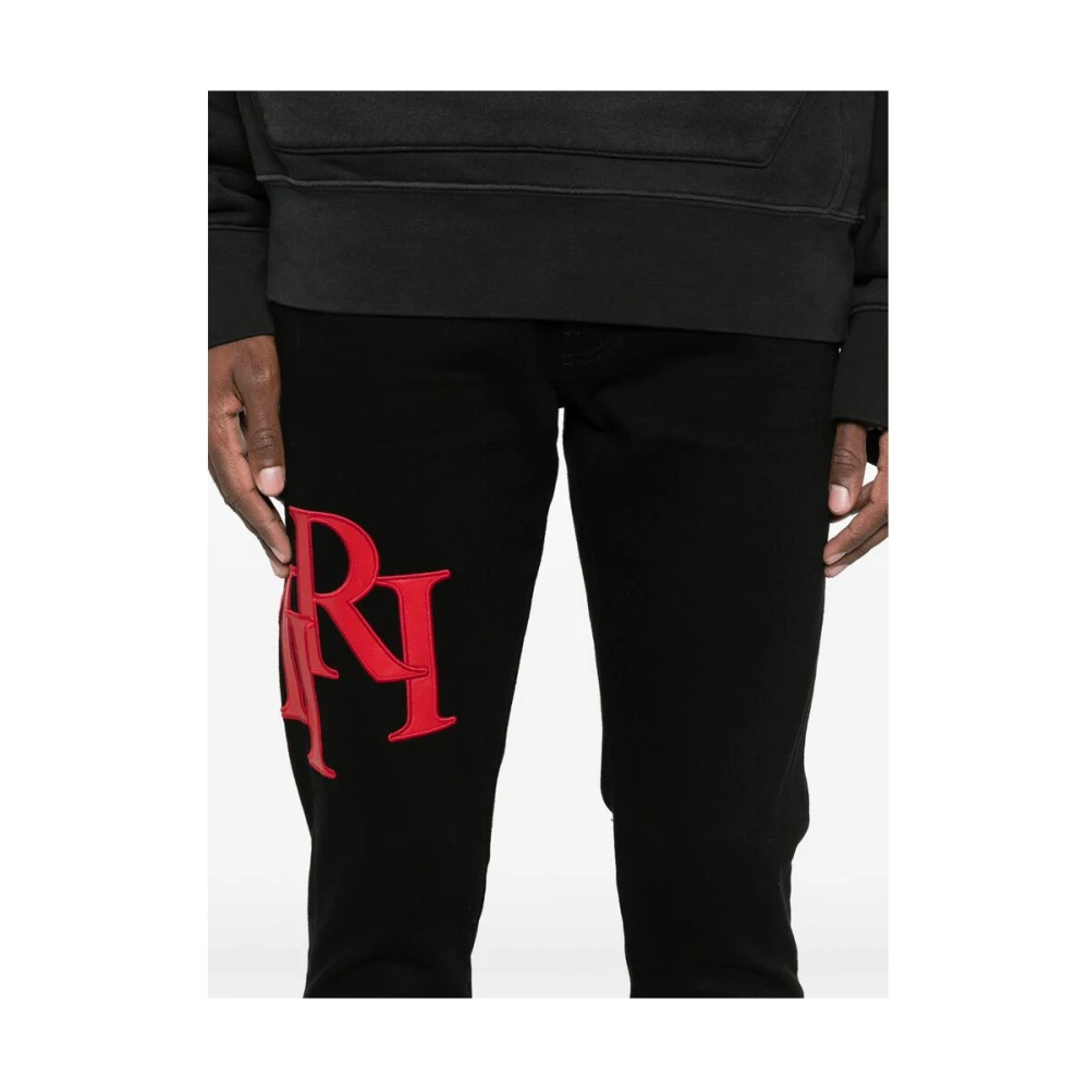 Amiri Zwarte Klassieke Knoopsluiting Jeans Black Heren