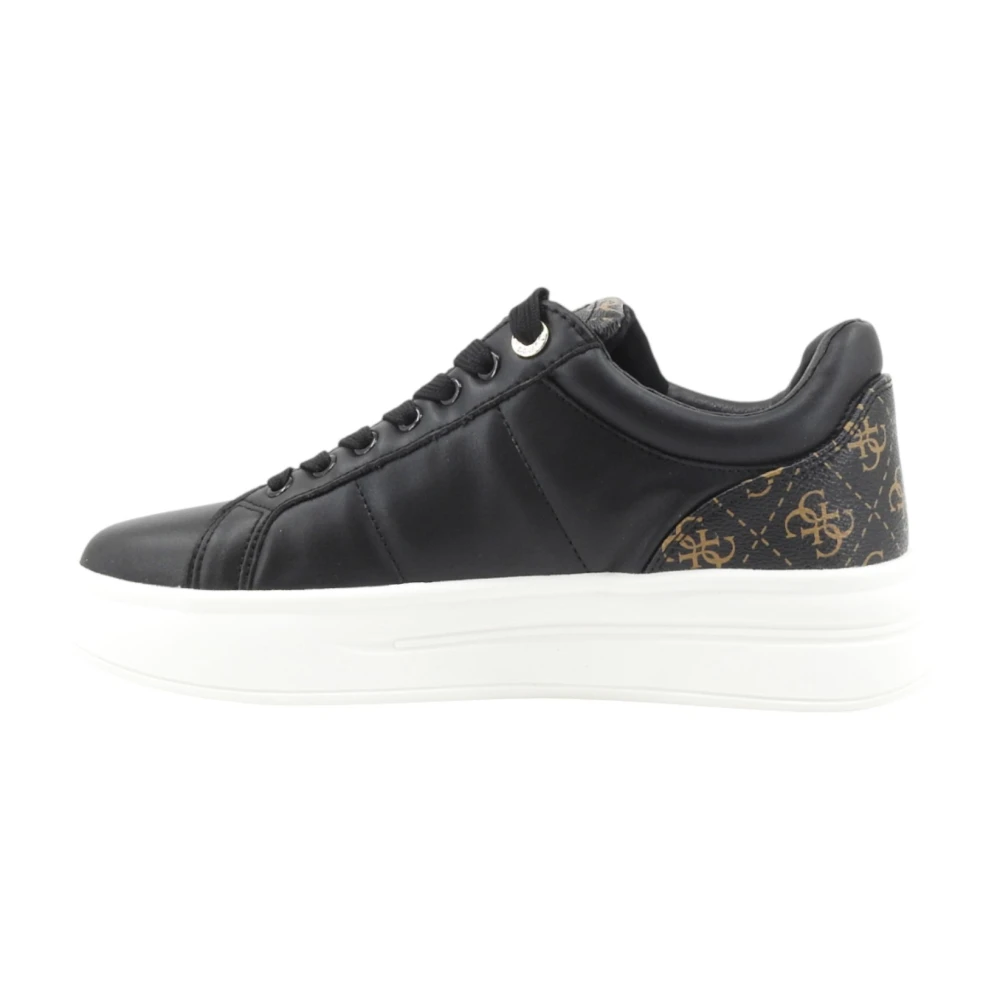 Guess Welli Genuine Leather Sneaker - Female - Sneakers - Black - 3 Uk - Shoes