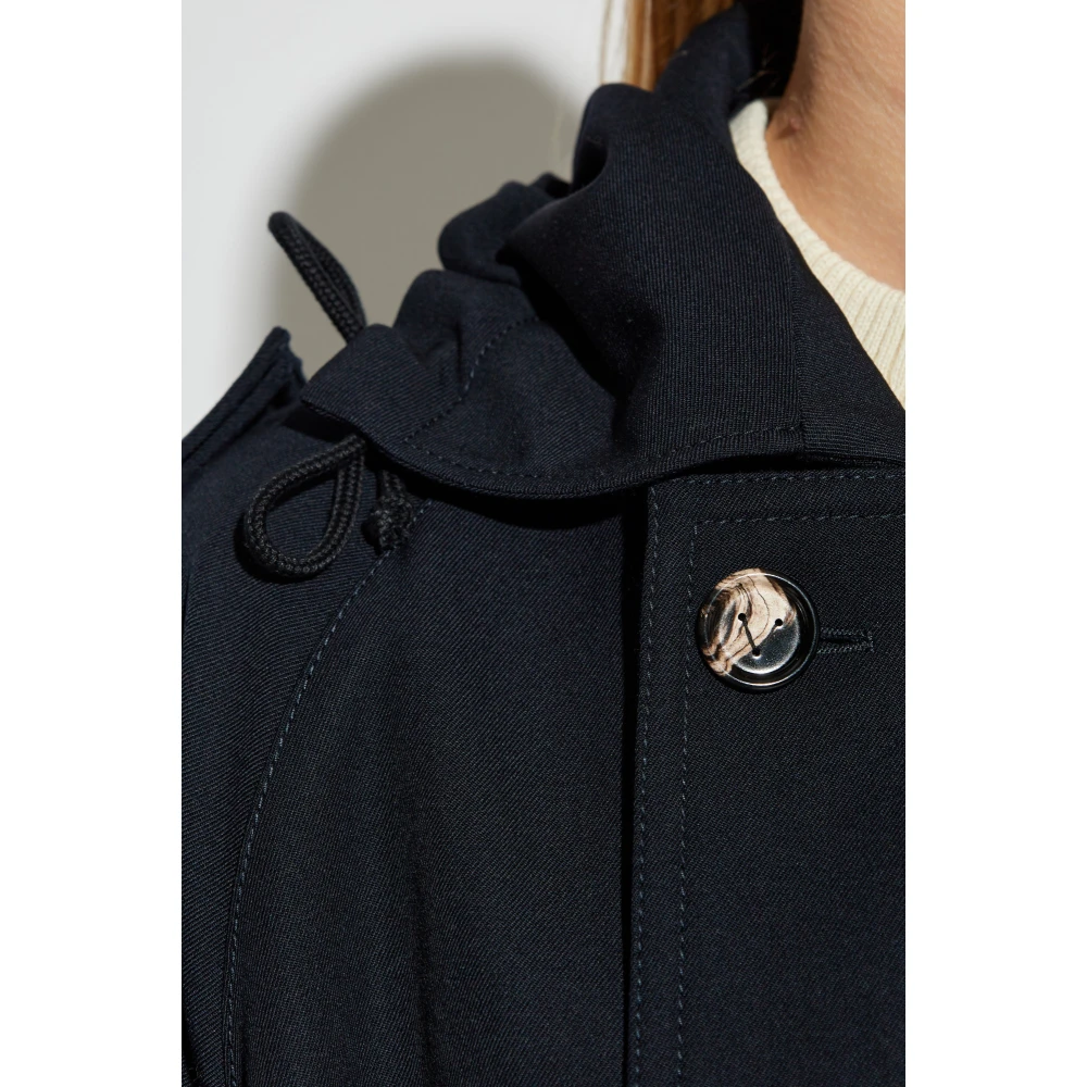 Bottega Veneta Dubbelrijige trenchcoat Blue Dames