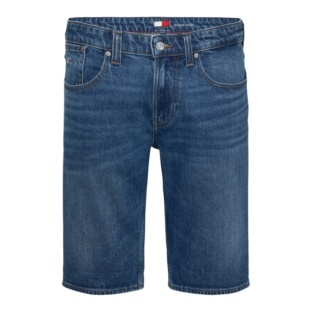 Tommy Jeans Men's Blue Denim Shorts, W32, Regenerated Cotton Bermuda Shorts