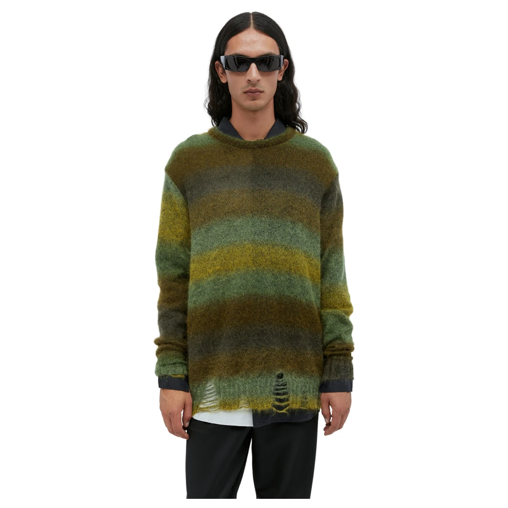 Song for the Mute Gedistresseerde Mohair Trui Multicolor Heren