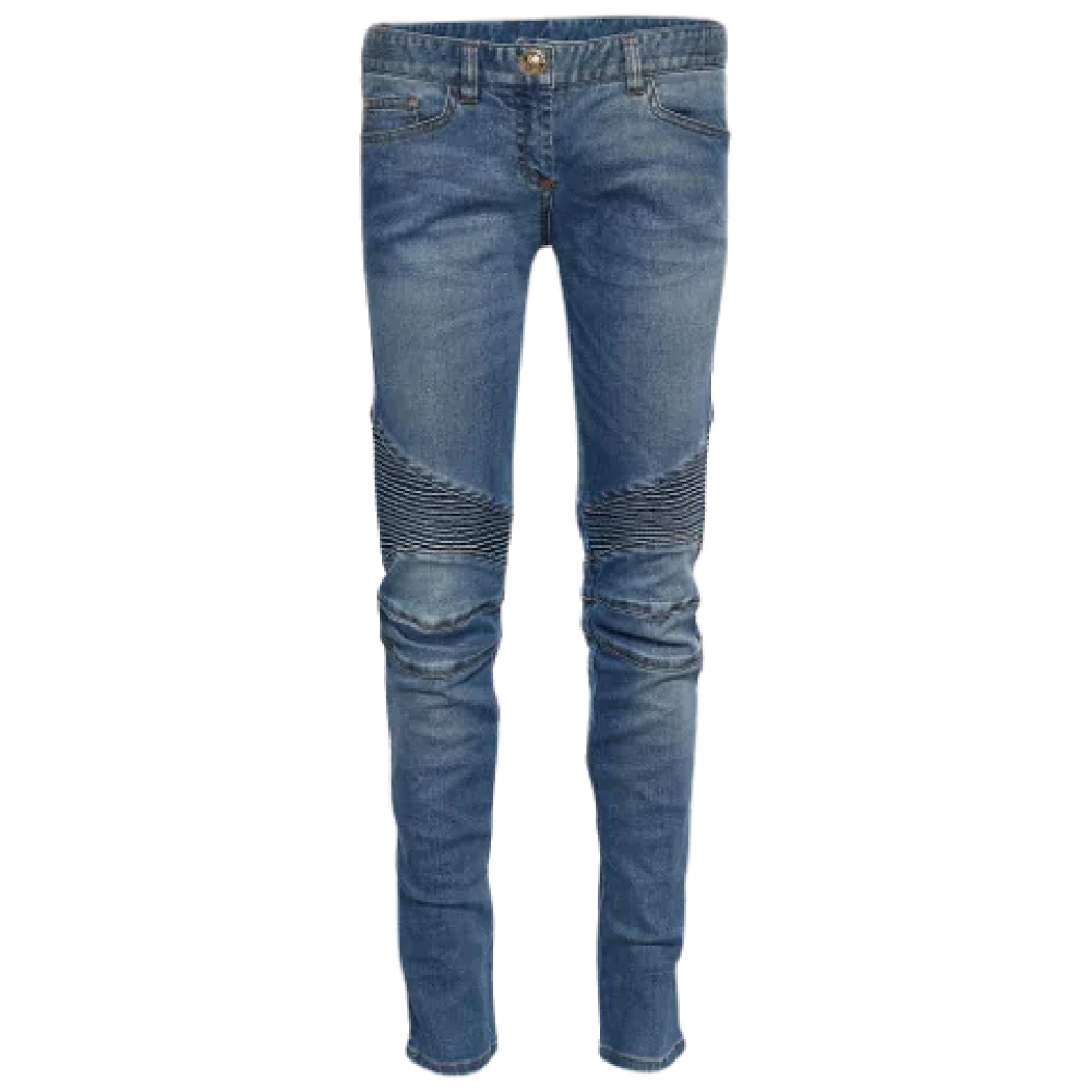 Balmain Pre-owned Denim jeans Blue Dames