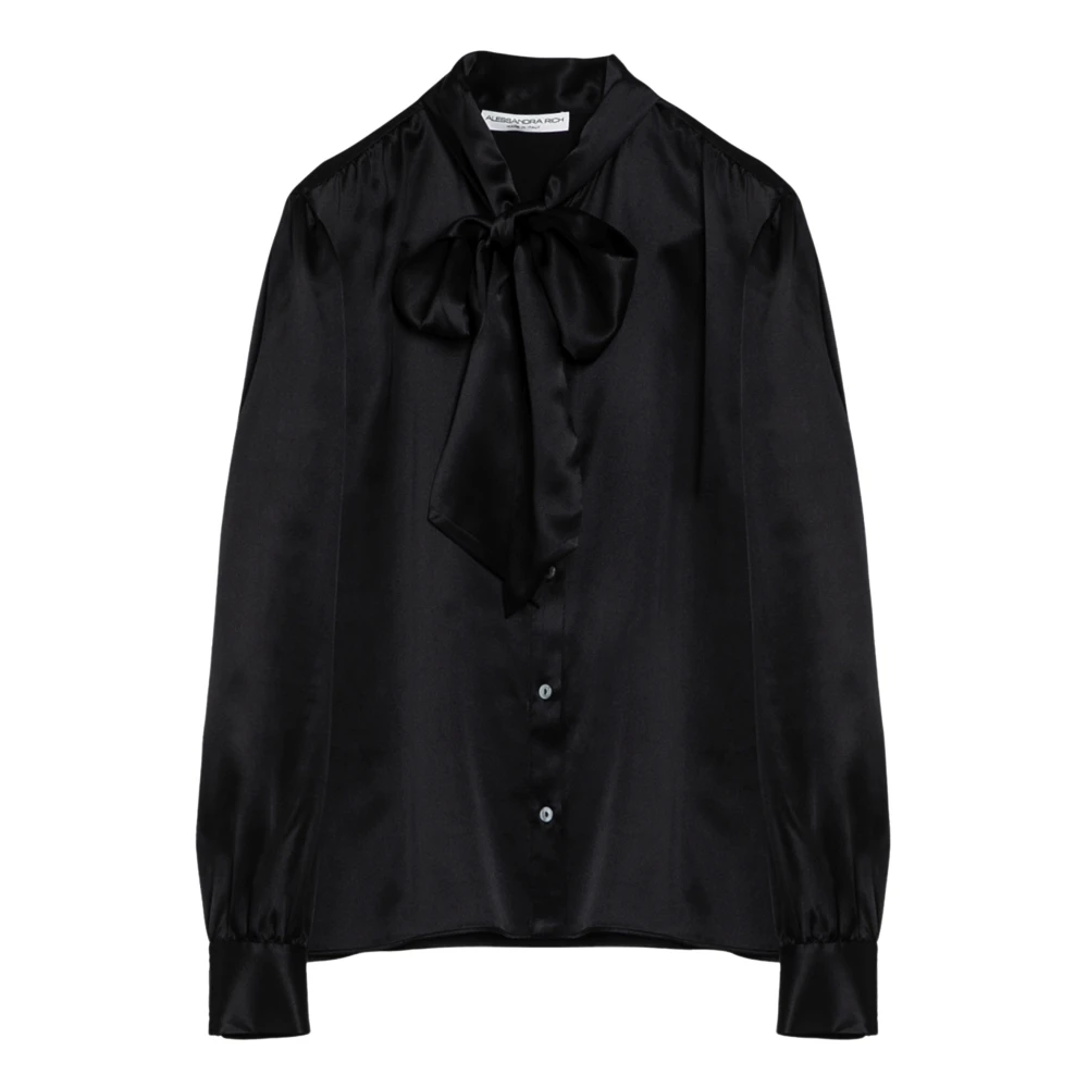 Alessandra Rich Lange mouwen overhemd Black Dames