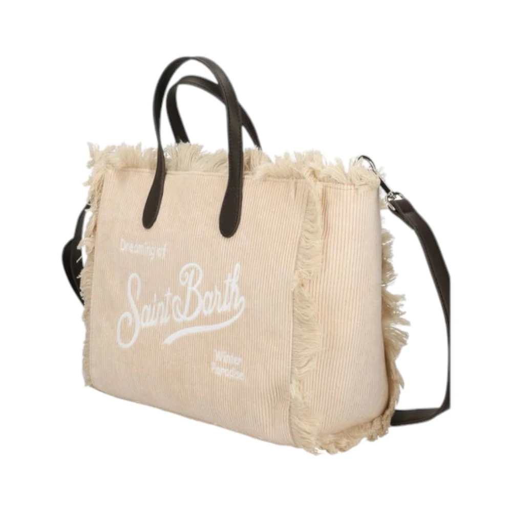 MC2 Saint Barth Stijlvolle Leren Tas voor Dagelijks Gebruik Beige Dames