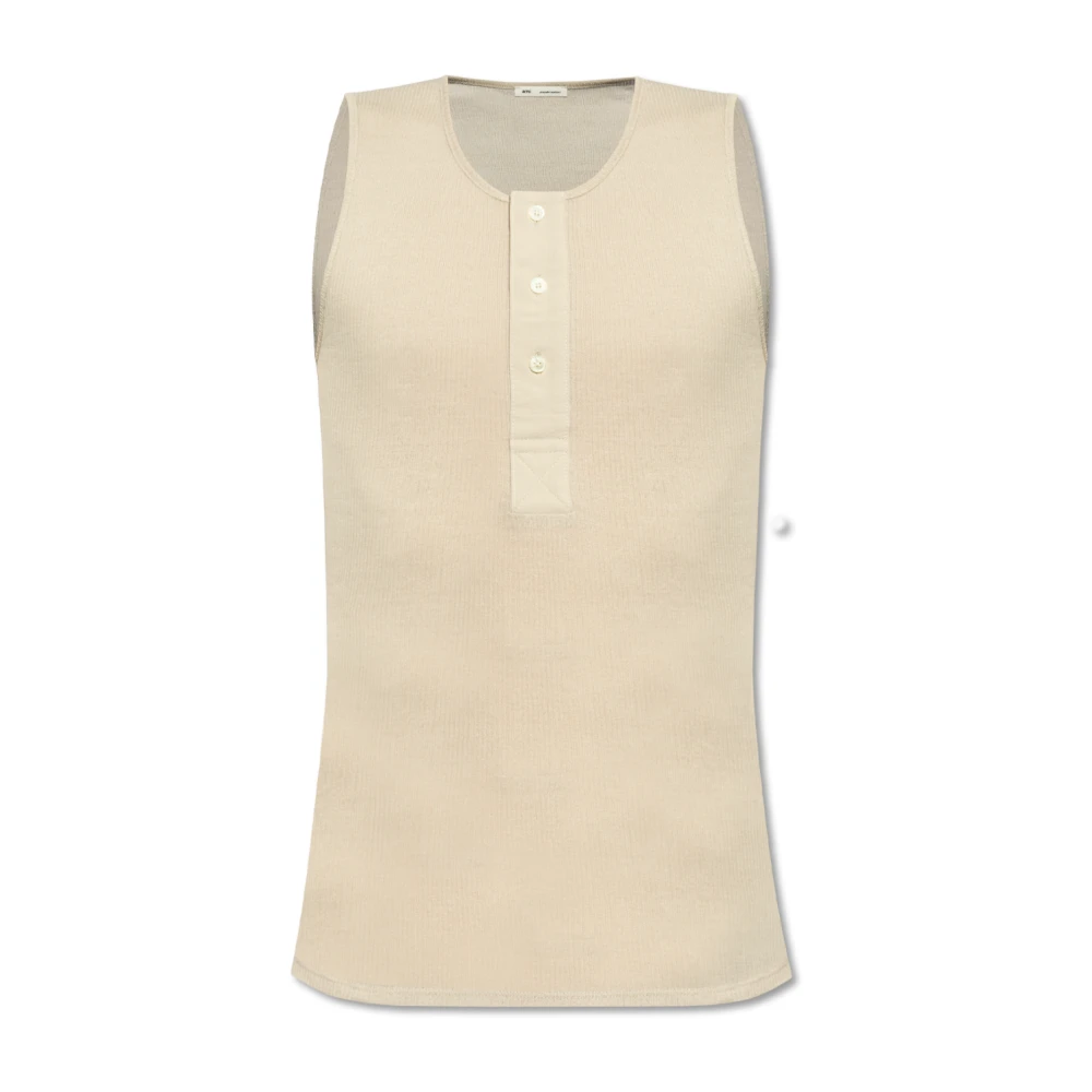 Ami Paris Ribbad linne Beige, Herr