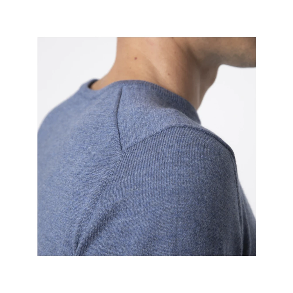 Gran Sasso Blauw-grijze trui met ronde hals Blue Heren