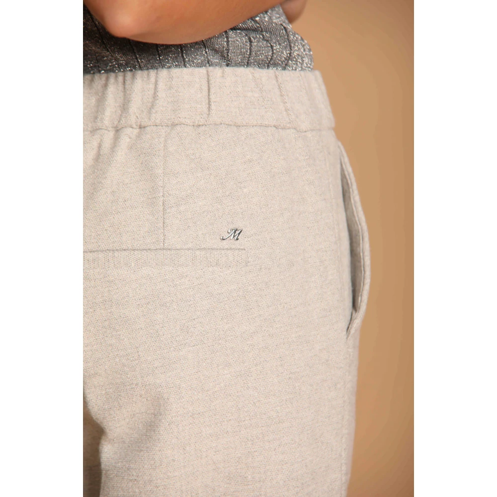 Mason's Gezellige Straight Chino Broek in Wol-Efffect Katoen Gray Dames