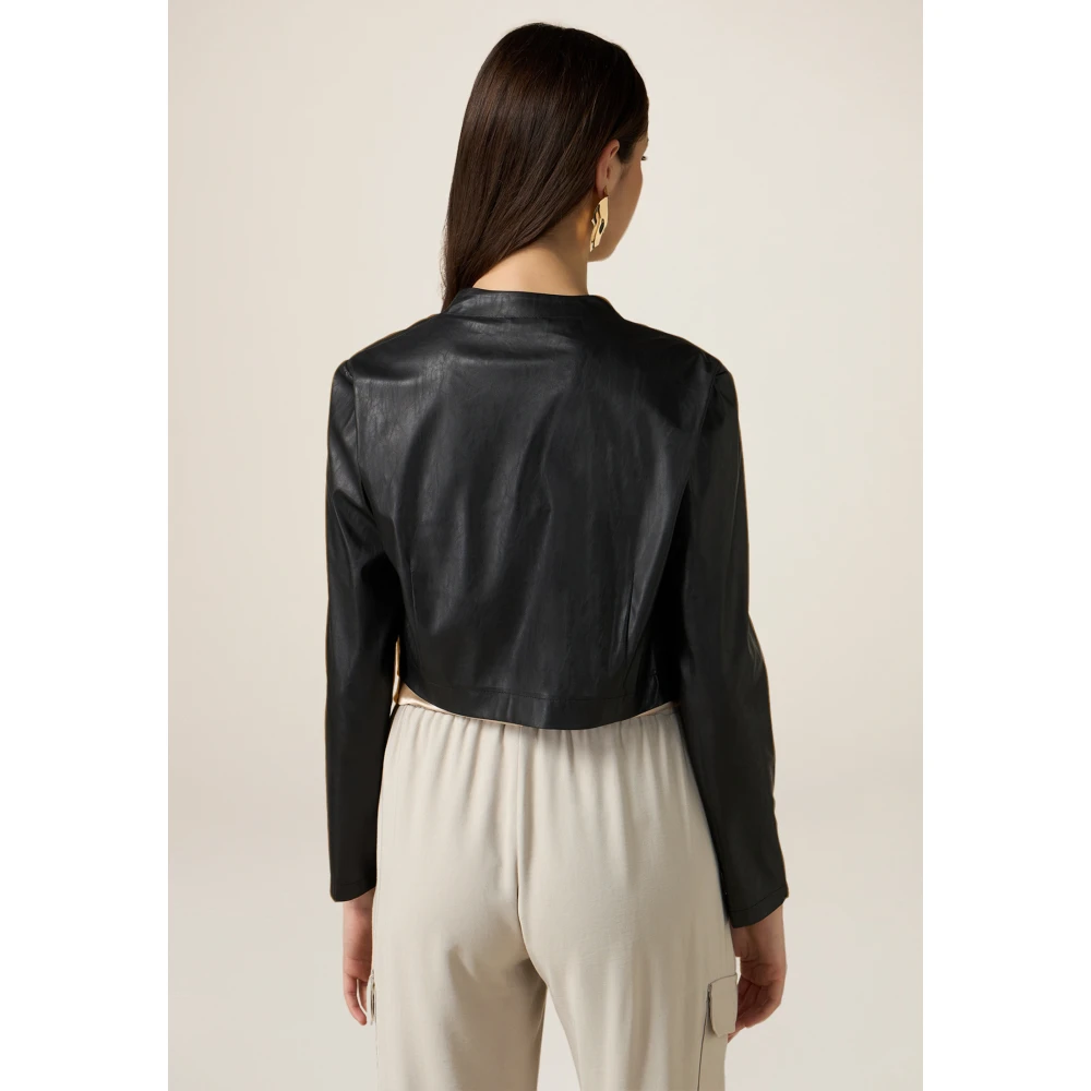 Oltre Korte Bolero Jas Black Dames