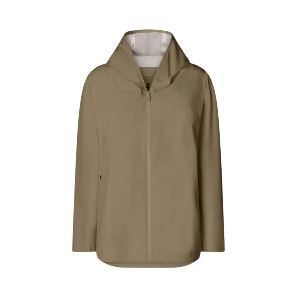Save The Duck Women's Green Rain Jackets, M, Dawa Jacket