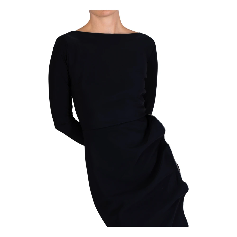 Chiara Boni Stretch Jersey Jurk Black Dames