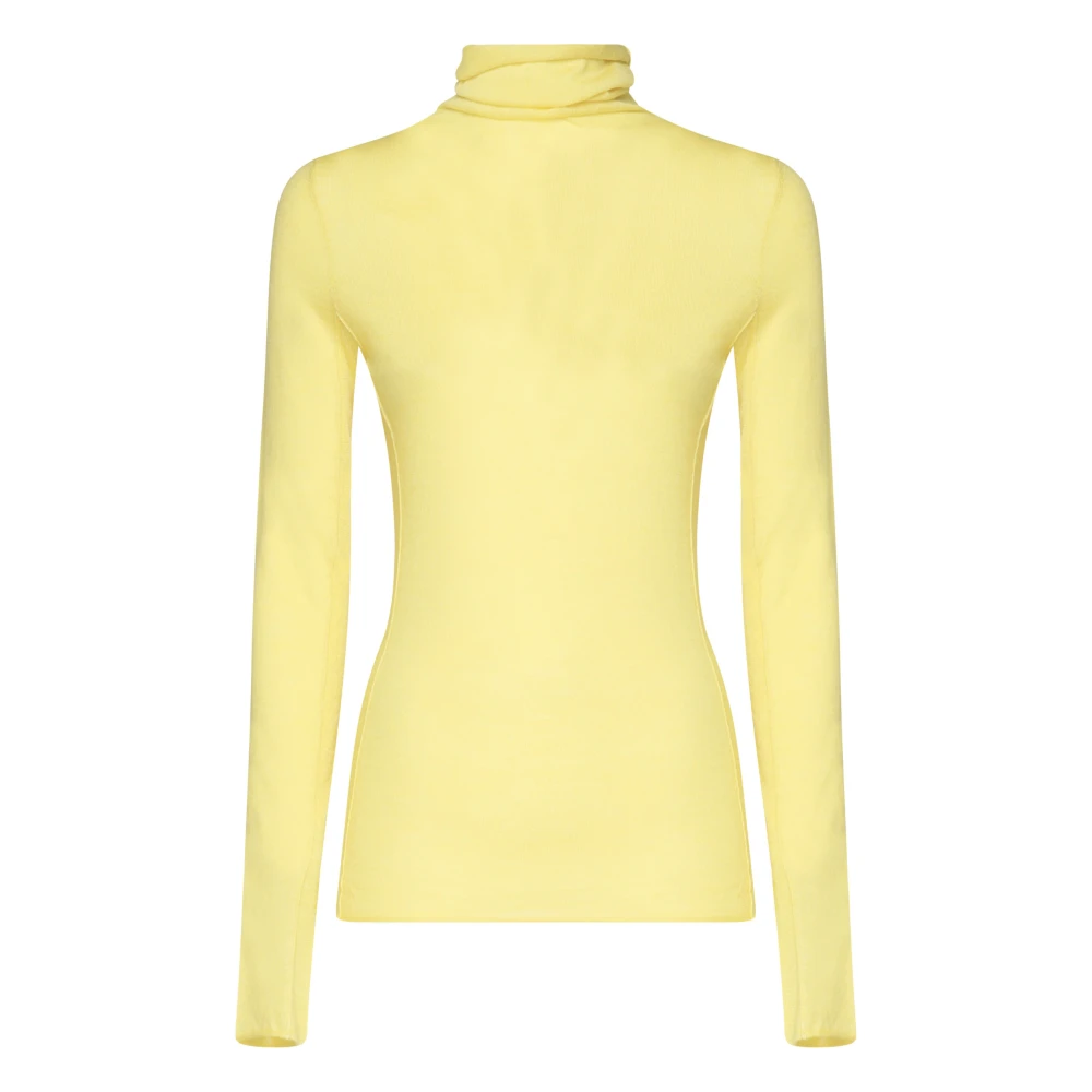 Pinko Gul Turtleneck Tröja Stilren Mysig Yellow, Dam