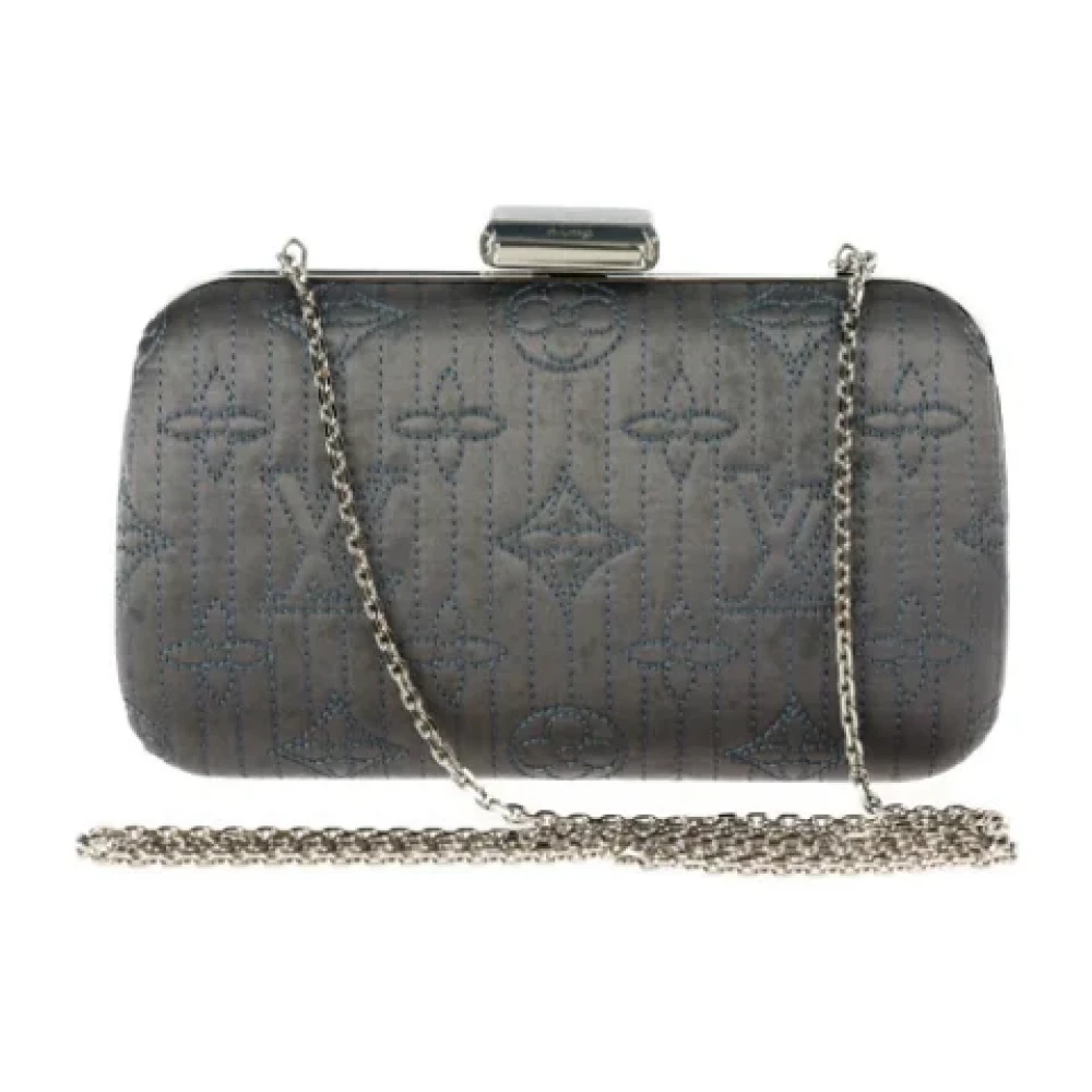 Louis Vuitton Vintage Pre-owned Fabric clutches Gray Dames