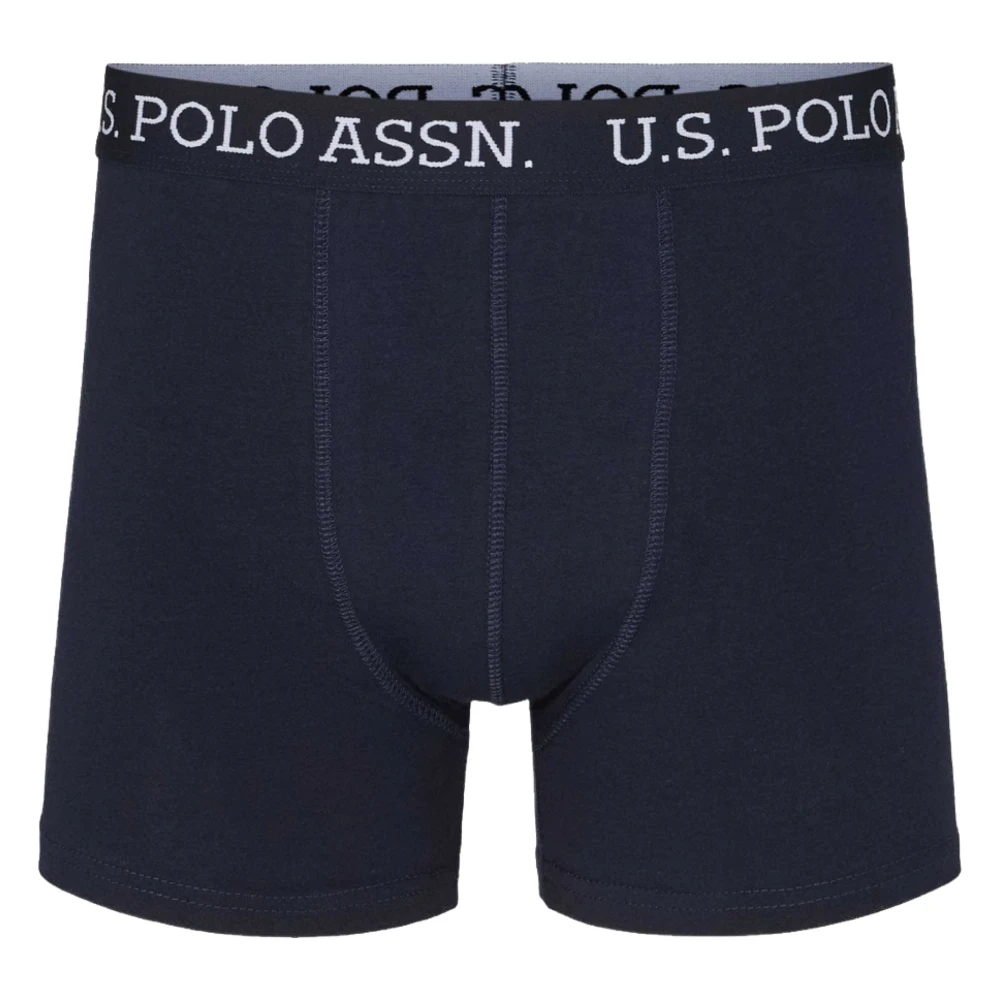 Mørk Blå U.S Polo Abadella Boxer 3Pk. Med U.S Polo Logo - Mørk Blå Boxer