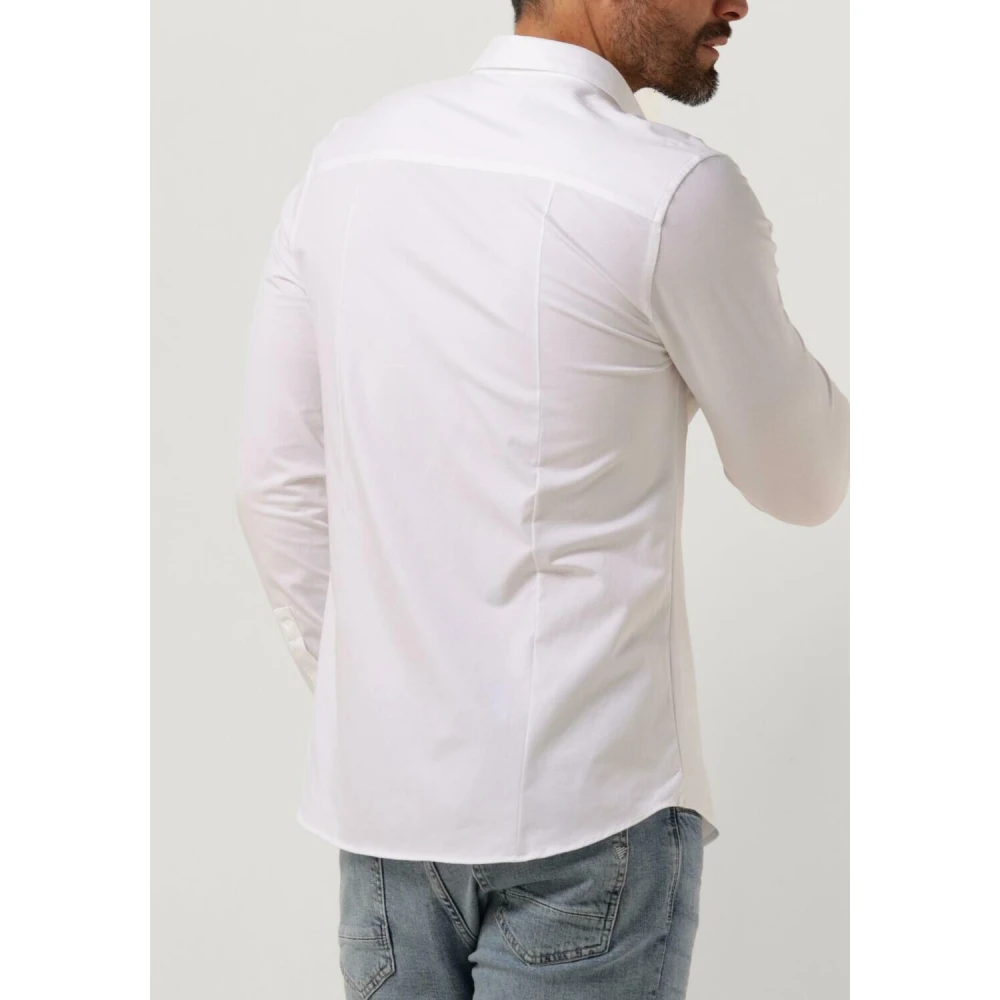Pure Path Casual Jersey Basis Shirt White Heren