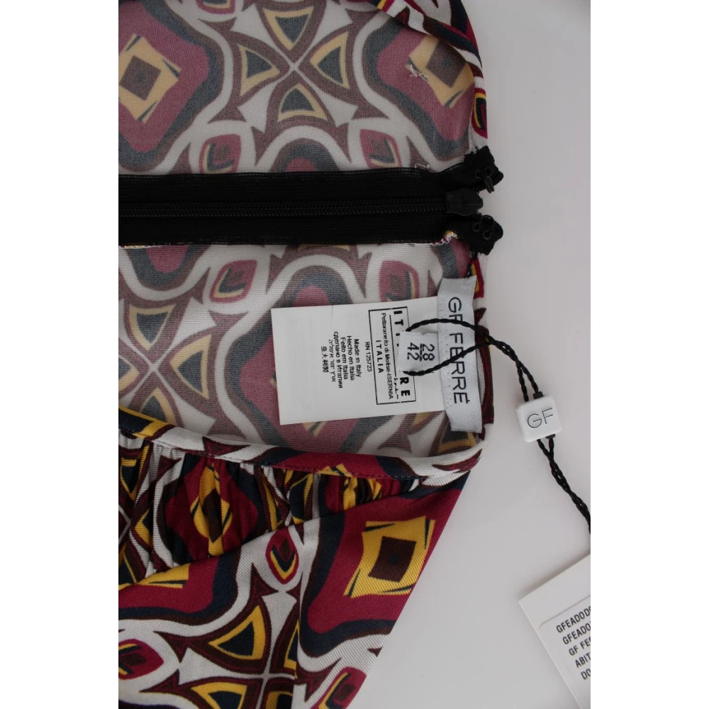 Gianfranco Ferré Elegante Multicolor Cocktailjurk met V-hals Multicolor Dames