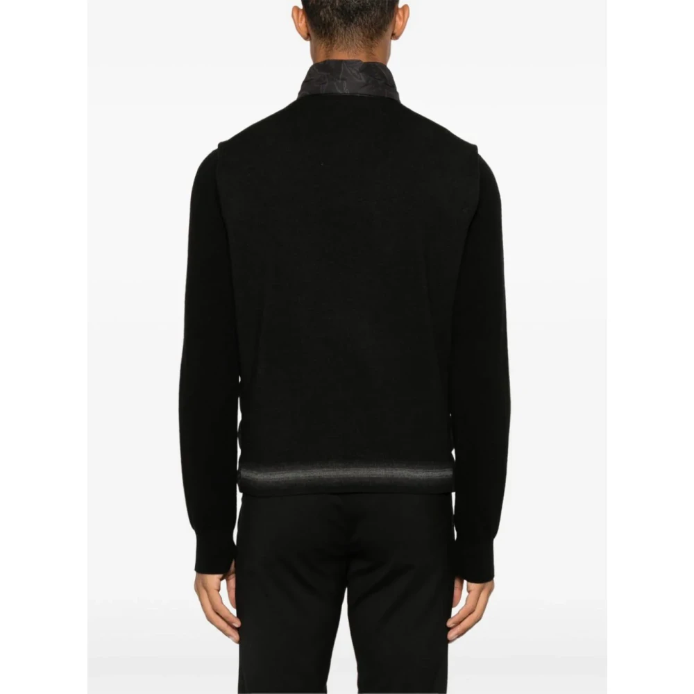 ETRO Pegasus Geborduurd Gewatteerd Vest Black Heren