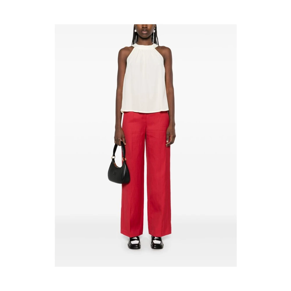 Loulou Studio Rode Kardinaal Ritszak Broek Red Dames