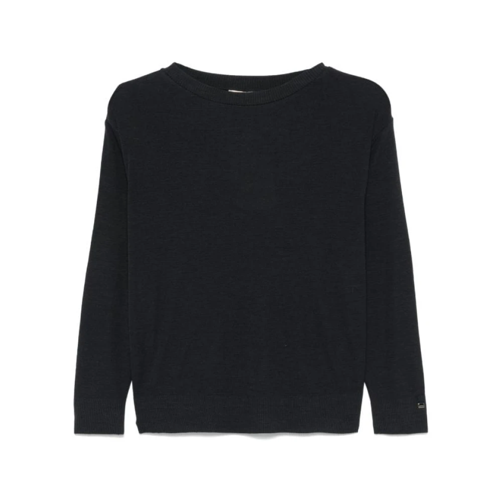 Herno Navy Ronde Hals Trui Blue Dames