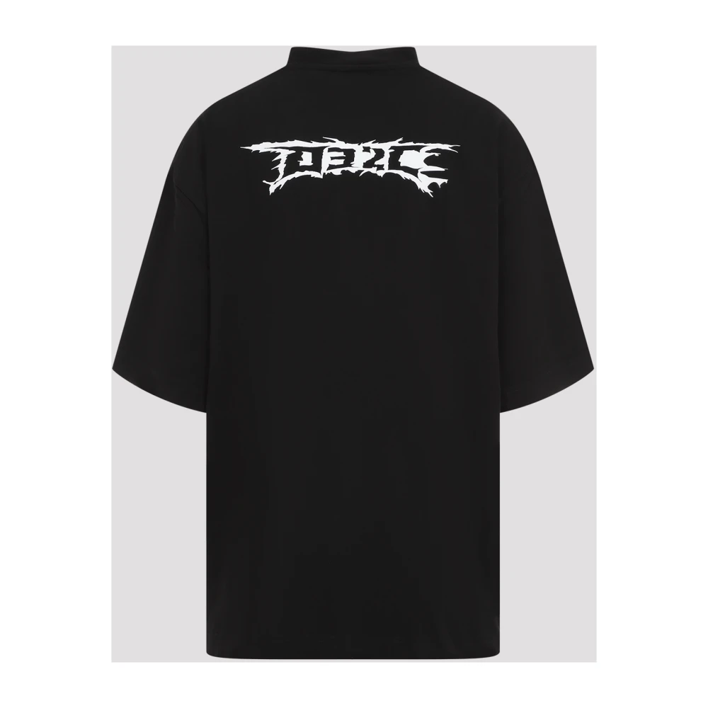 032c Zwarte Oversized Nerve Shatter T-Shirt Black Heren