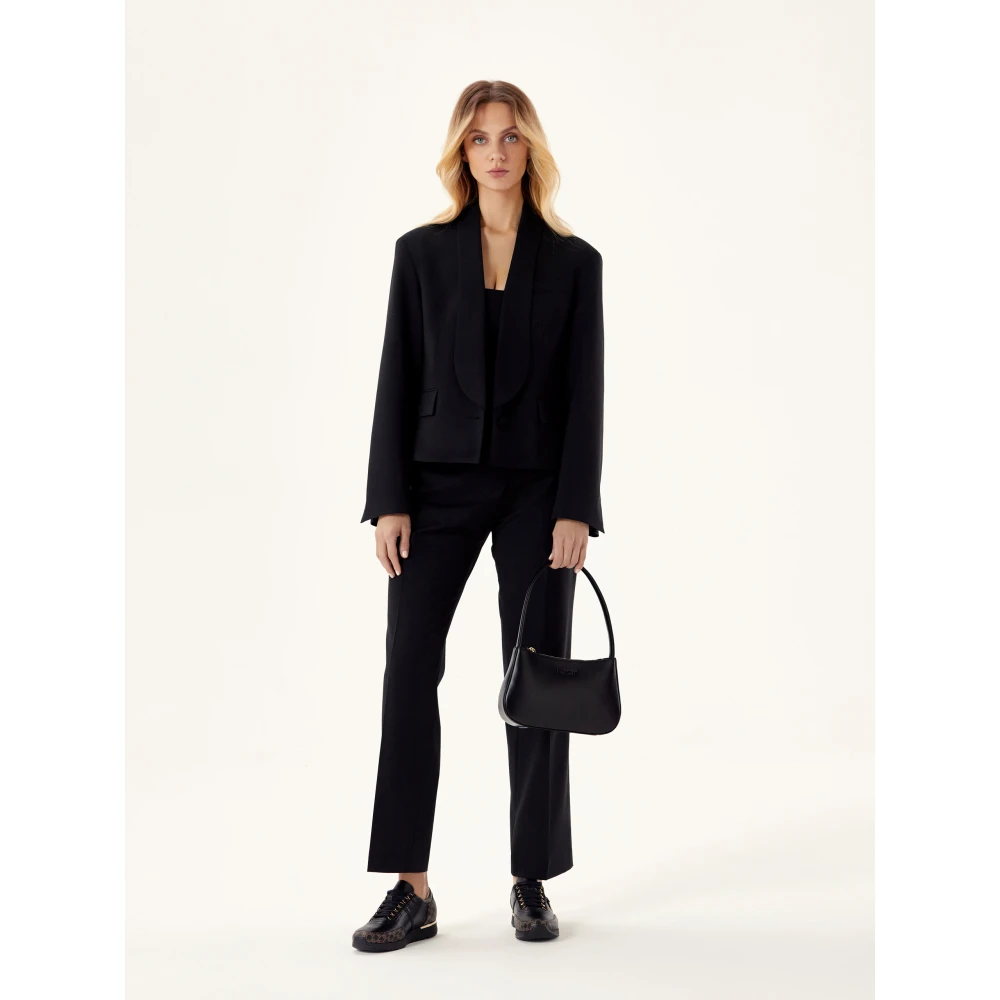 Kazar Graanleer Baguette Stijl Schoudertas Black Dames