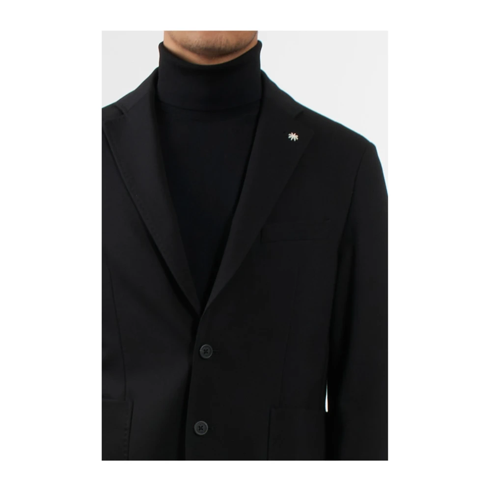 Manuel Ritz Klassieke Zwarte Cloud Jas Black Heren